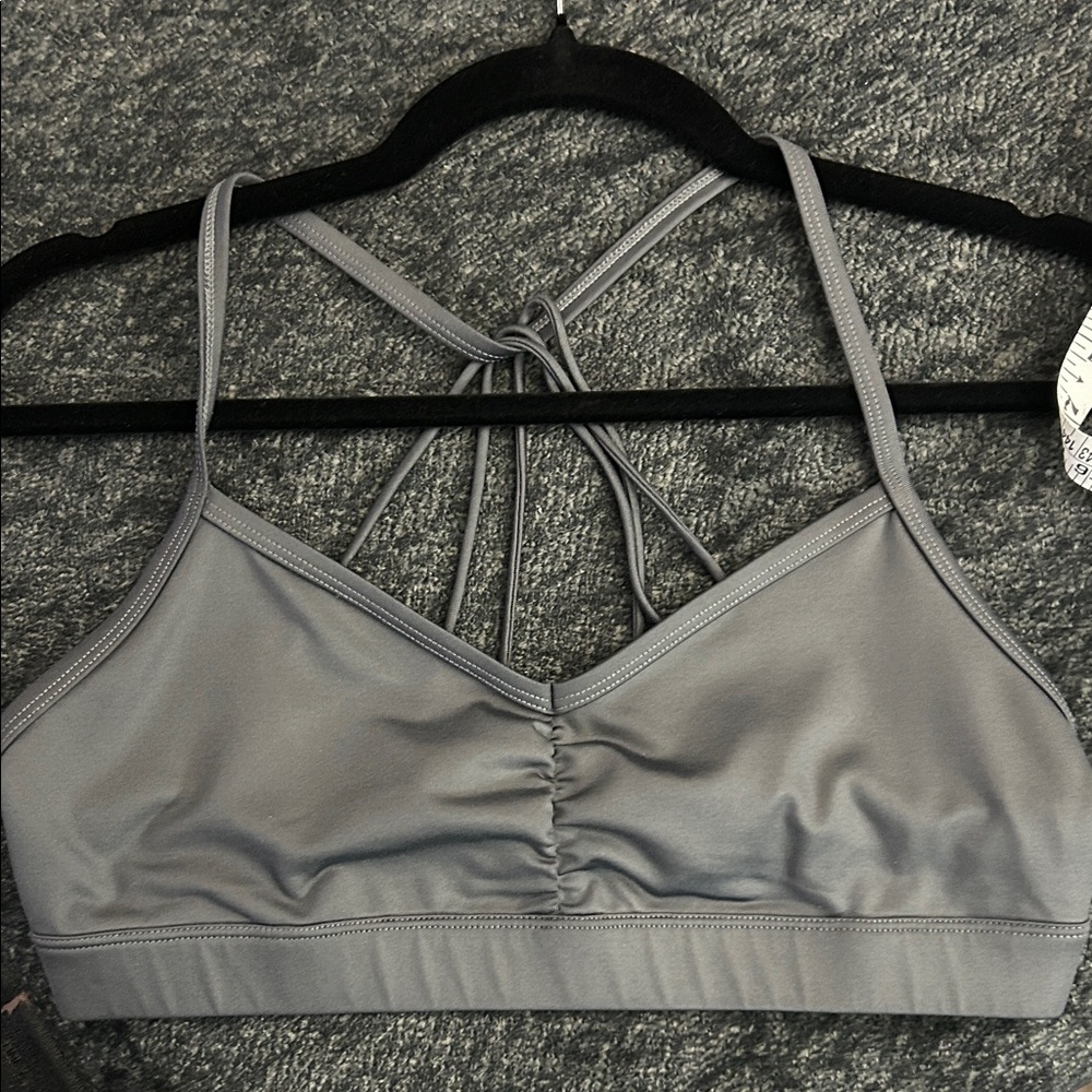 ALO YOGA EUC Gray Strappy Women's Bralette